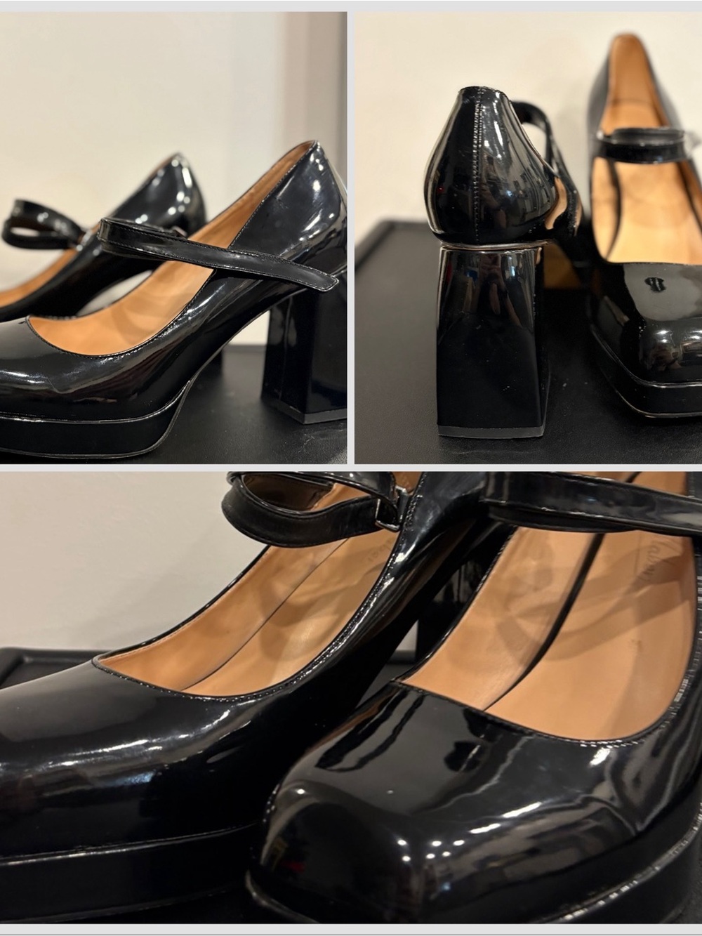 Onlymaker Black Patent Mary Jane Platform Heels — Size 44 (US 11 or US 12)